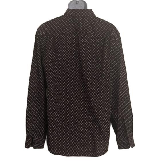 Perry Ellis Shirt Mens Long Sleeve Purple Non Iron Cover Button Spread Collar XL - Picture 2 of 6